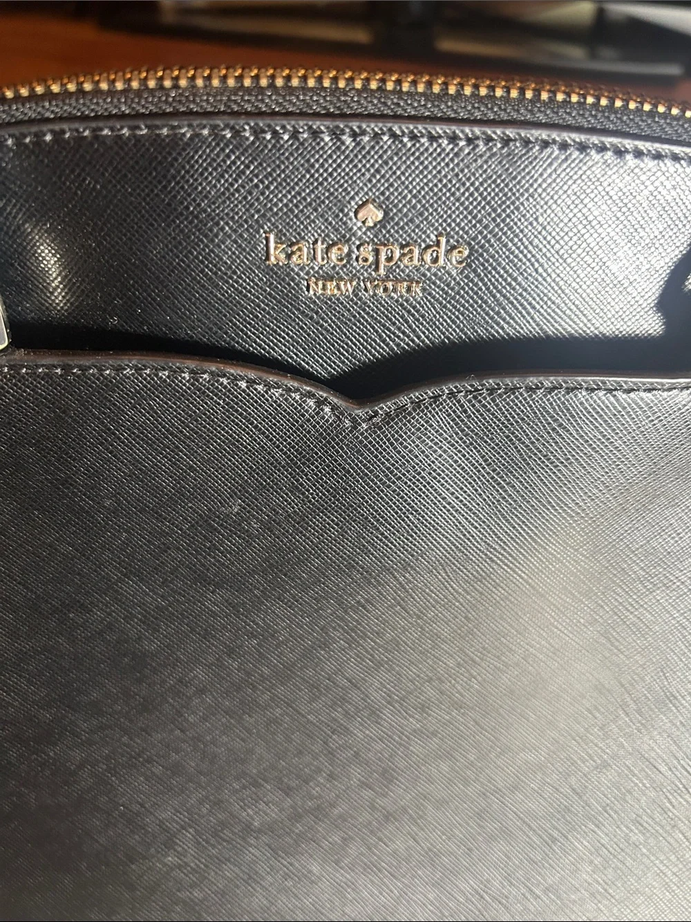 Kate Spade Black Structured Dome Satchel with Removable Strap, Like New